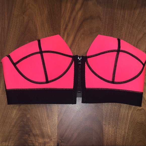 pink/Orange reversible A.T.G(now NLP) bikini top - Picture 2 of 4